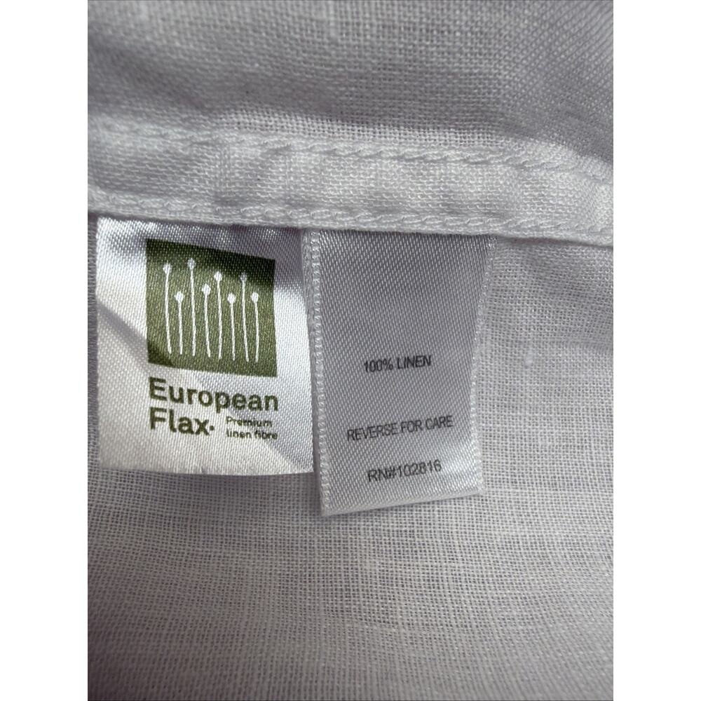 Garnet Hill 100% Linen Button-Down Tank White Size Medium $99 - Picture 6 of 6